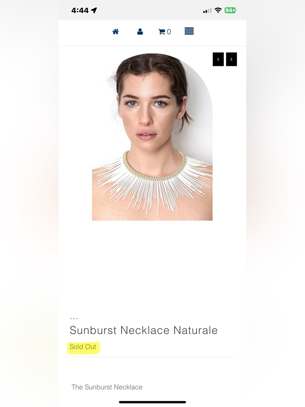 Leyla Gans Sunburst Necklace Naturale - Picture 7 of 7